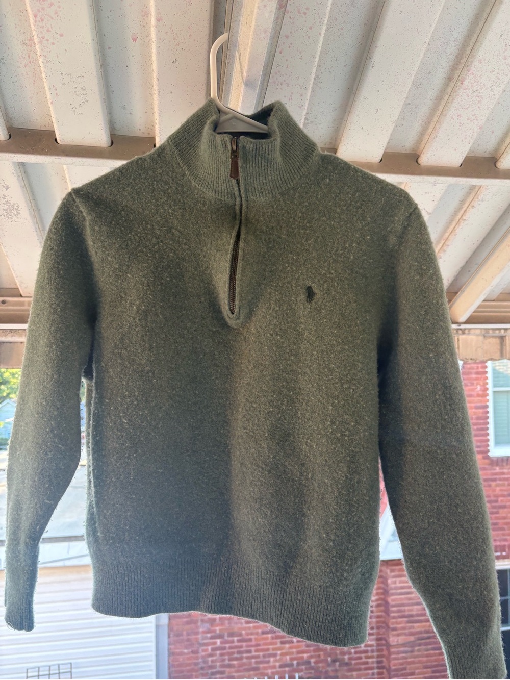 Boys Olive  Olive Half-Zip Sweater Size XXL Ralph Lauren Polo